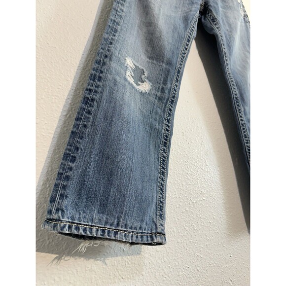 MEK Denim USA Jeans Easter Island Bootcut Men’s 30X34 Flap Pocket Distressed Y2K - Picture 10 of 16